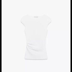 Zara White Muscle Tee for Women